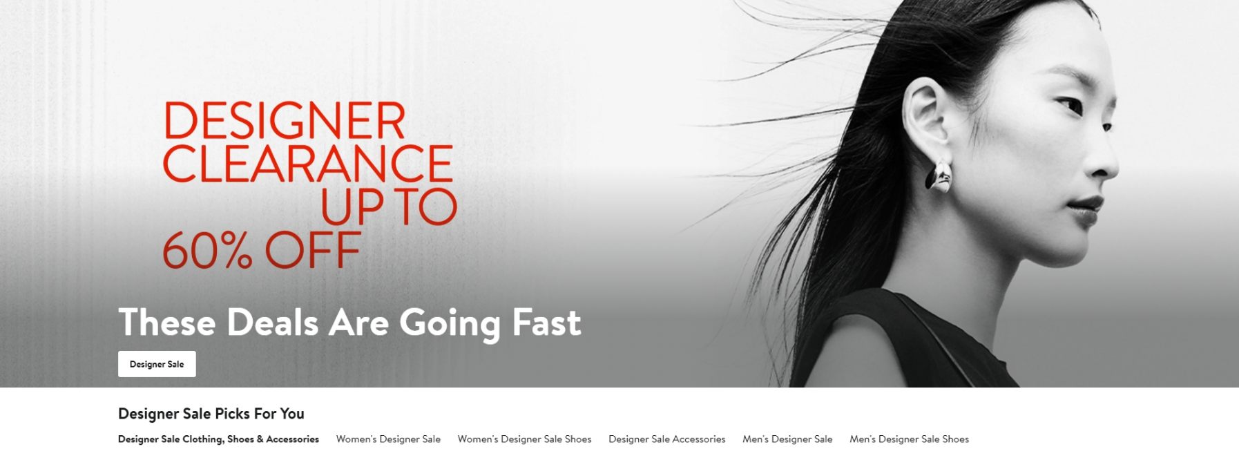Designer clearance campaign