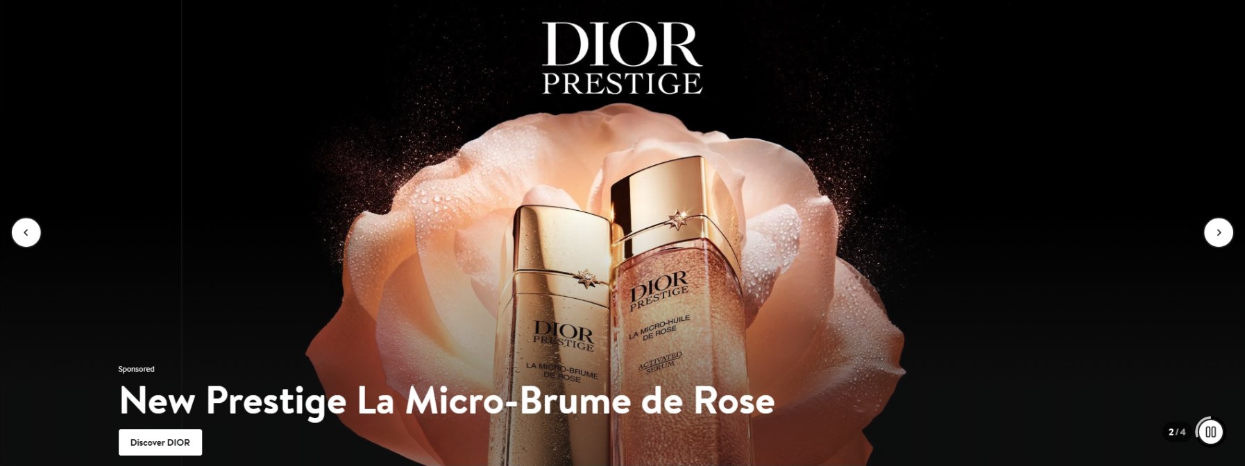 New Prestige La Micro-Brume de Rose campaign