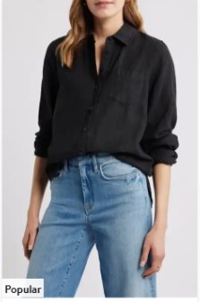 Relaxed Linen Button-Up Shirt